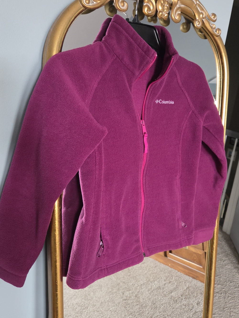 Columbia Girl's Magenta Full-Zip Fleece Jacket